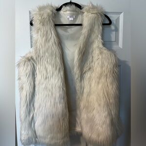 Cream Faux Fur Vest